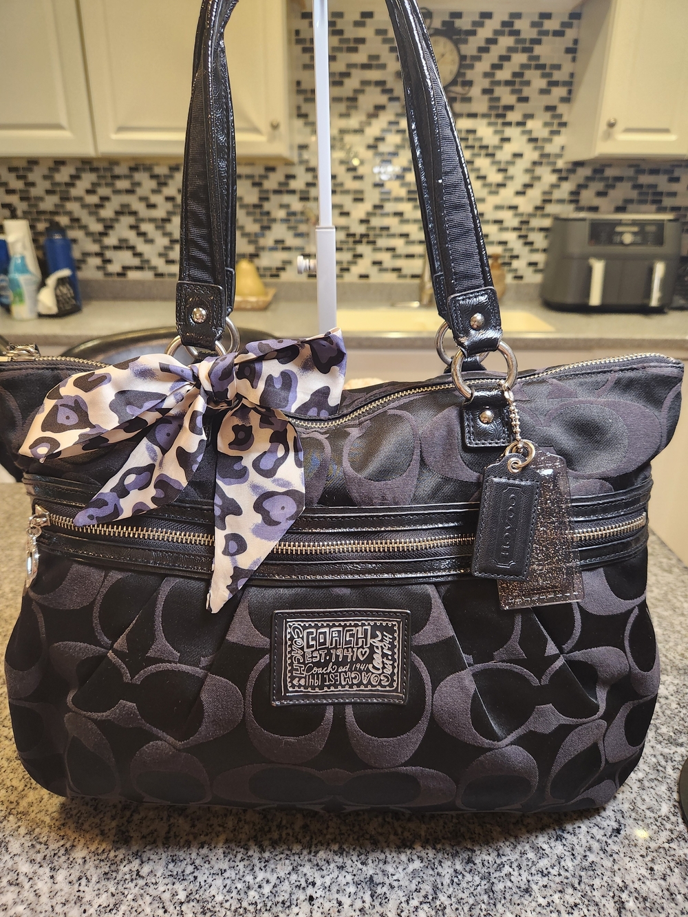 Coach Poppy Daisy Signature Tote